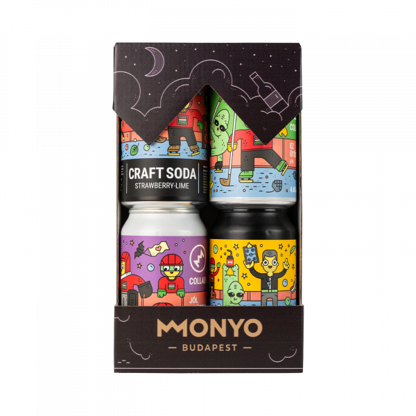 Veletek bárhova! Pakk 2 x 0,33l sör + 2 x 0,33l üdítő + díszdoboz